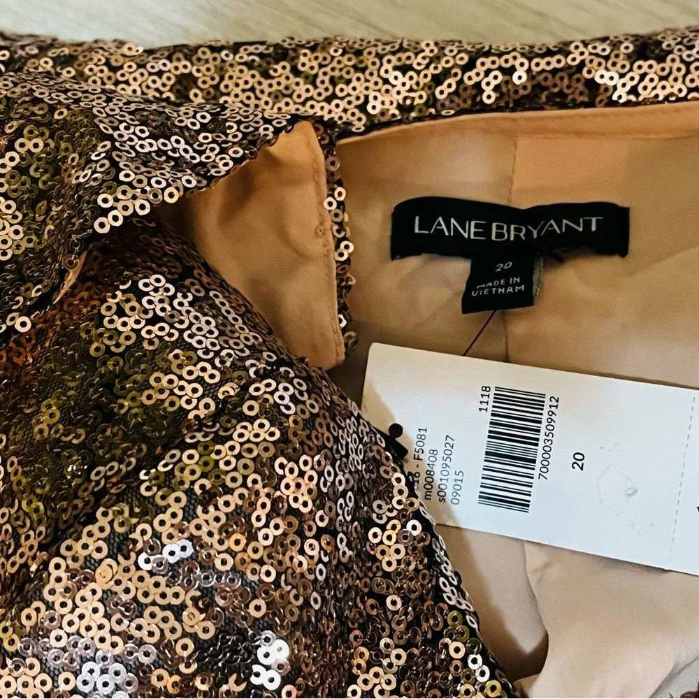Lane Bryant Rose Gold Sequin Blazer Size 20 NWT - Picture 7 of 7